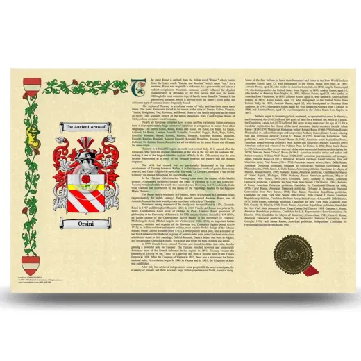 Orsini Armorial History Landscape Style