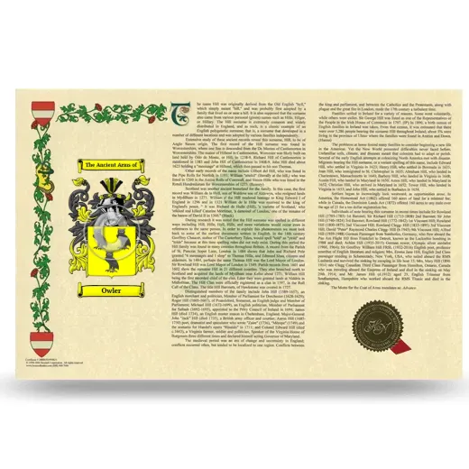 Owler Armorial History Landscape Style