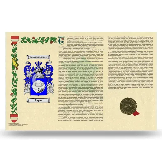 Papin Armorial History Landscape Style