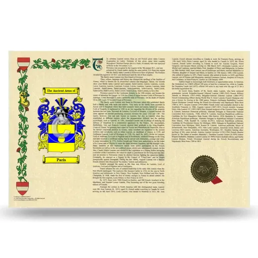 Paris Armorial History Landscape Style