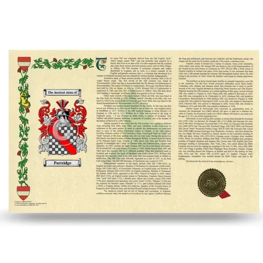 Partridge Armorial History Landscape Style
