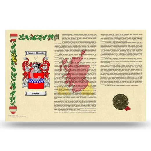 Paskin Armorial History Landscape Style