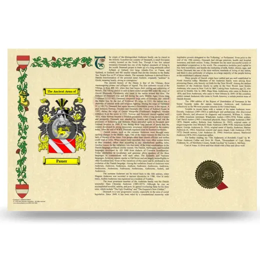 Pauer Armorial History Landscape Style