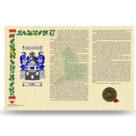 Pedley Armorial History Landscape Style