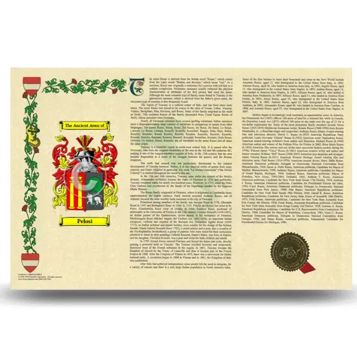 Pelosi Armorial History Landscape Style