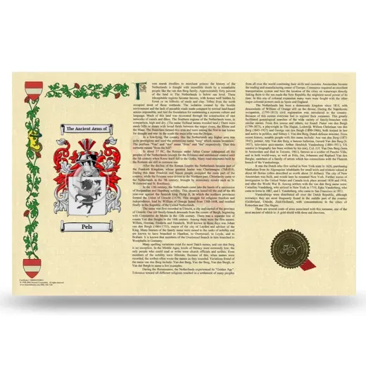Pels Armorial History Landscape Style