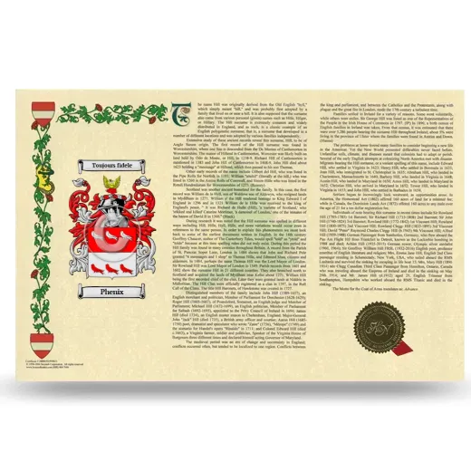 Phenix Armorial History Landscape Style