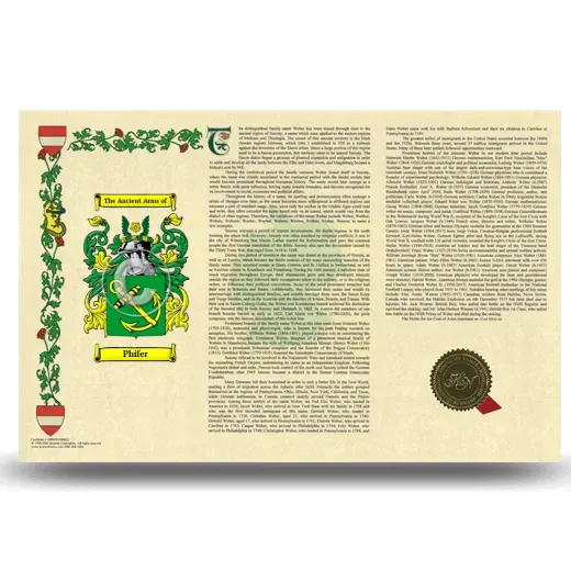 Phifer Armorial History Landscape Style