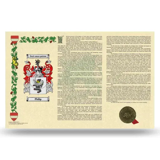 Philip Armorial History Landscape Style