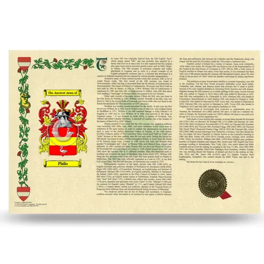 Philo Armorial History Landscape Style