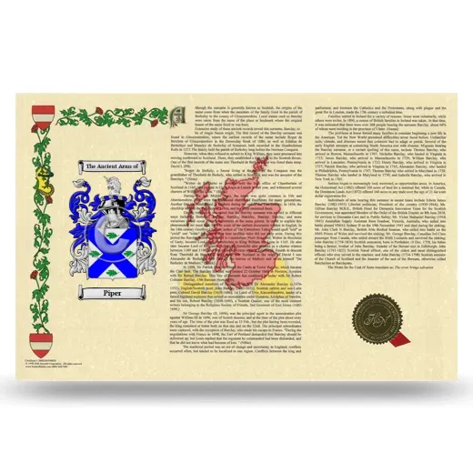 Piper Armorial History Landscape Style