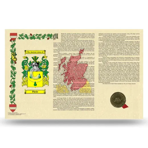 Pirrie Armorial History Landscape Style