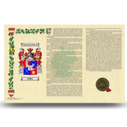 Poffer Armorial History Landscape Style