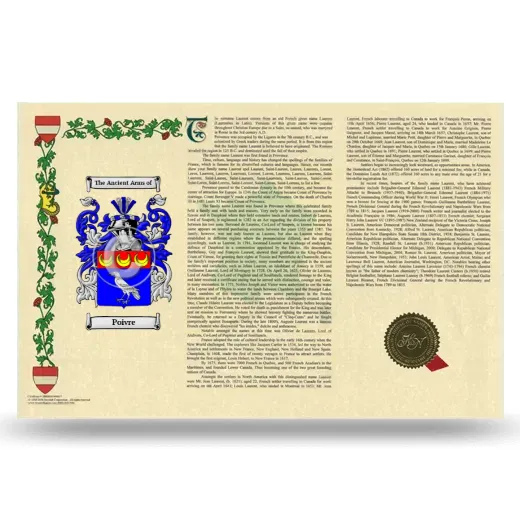 Poivre Armorial History Landscape Style