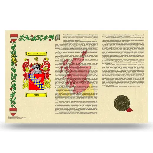Popp Armorial History Landscape Style