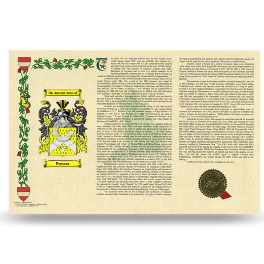 Presser Armorial History Landscape Style