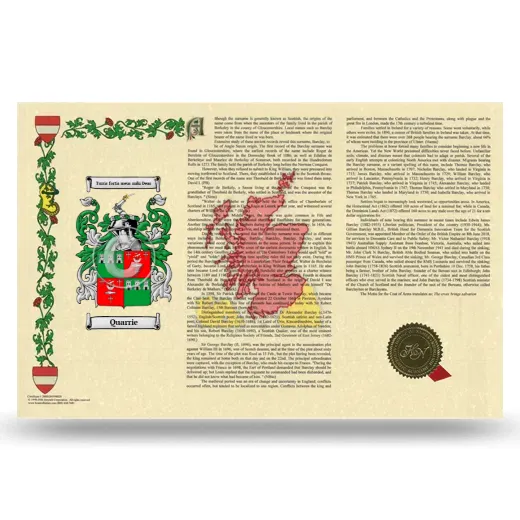 Quarrie Armorial History Landscape Style