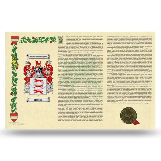 Raglan Armorial History Landscape Style