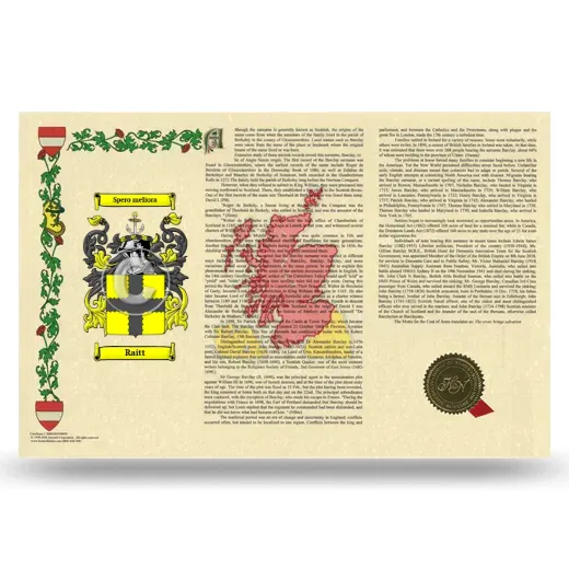 Raitt Armorial History Landscape Style