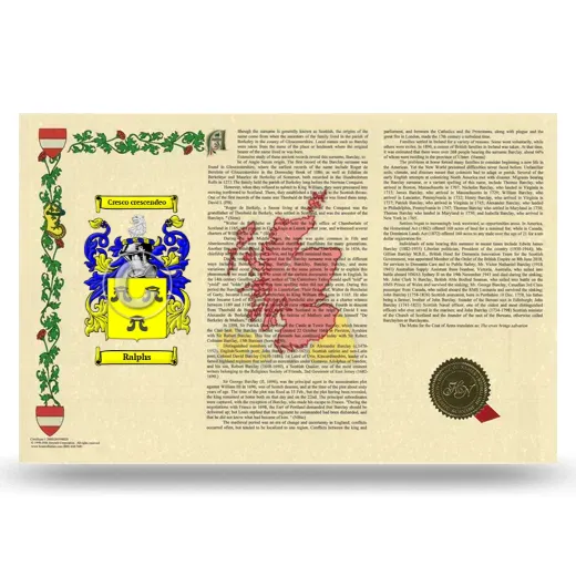 Ralphs Armorial History Landscape Style