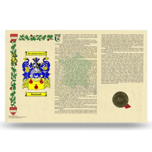 Raymond Armorial History Landscape Style