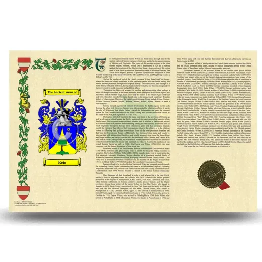 Reis Armorial History Landscape Style