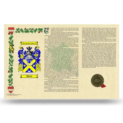 Rhival Armorial History Landscape Style
