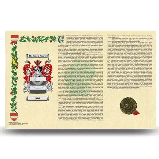 Rief Armorial History Landscape Style