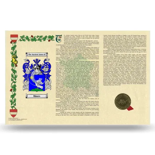 Rimes Armorial History Landscape Style
