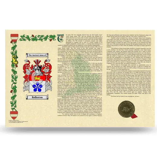 Rollaston Armorial History Landscape Style