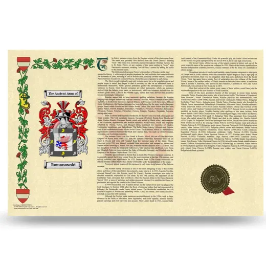 Romanowski Armorial History Landscape Style