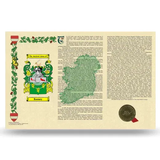 Rooney Armorial History Landscape Style