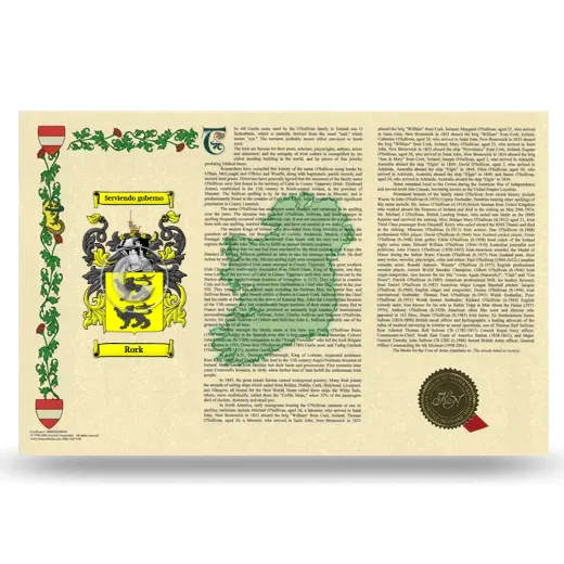 Rork Armorial History Landscape Style