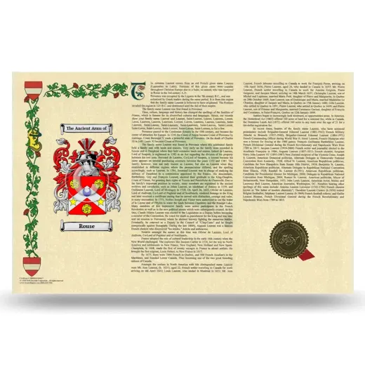 Rouse Armorial History Landscape Style