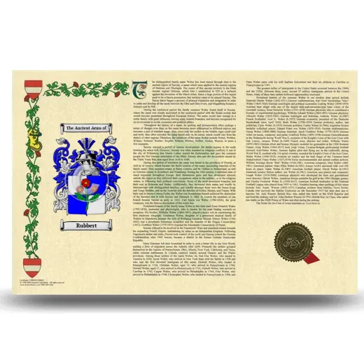 Rubbert Armorial History Landscape Style