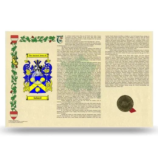 Sabard Armorial History Landscape Style