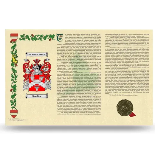 Sandine Armorial History Landscape Style