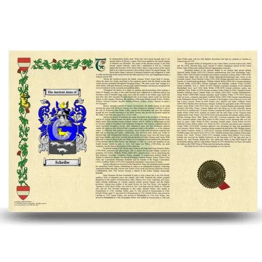 Scheibe Armorial History Landscape Style