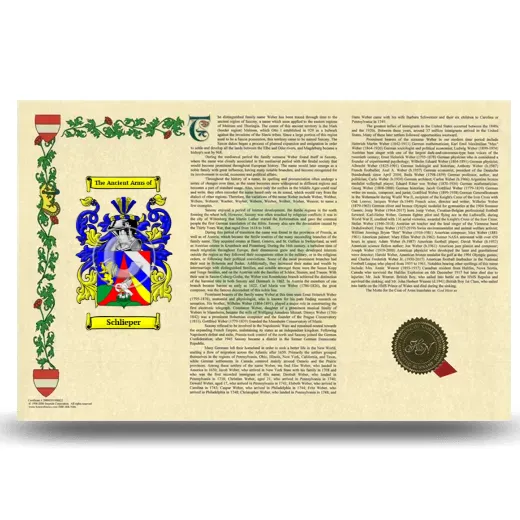 Schlieper Armorial History Landscape Style