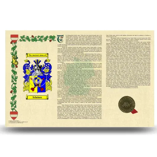 Schriner Armorial History Landscape Style