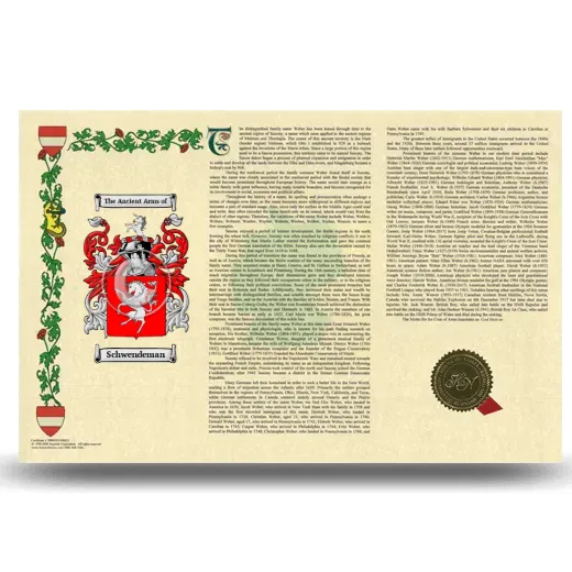 Schwendeman Armorial History Landscape Style