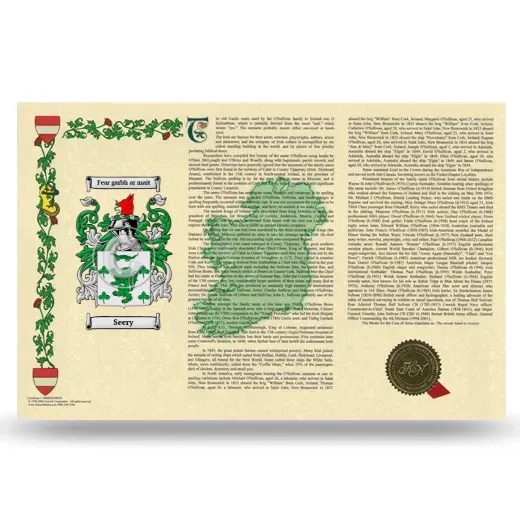 Seery Armorial History Landscape Style