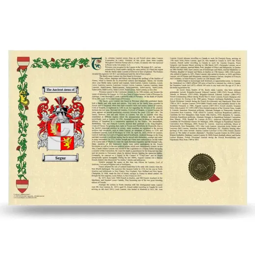 Segur Armorial History Landscape Style