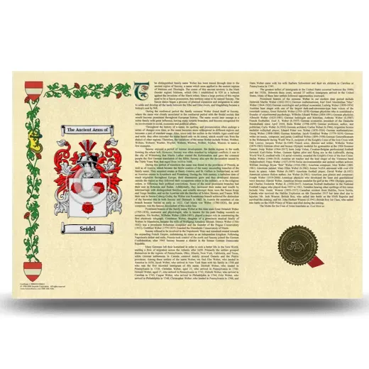 Seidel Armorial History Landscape Style