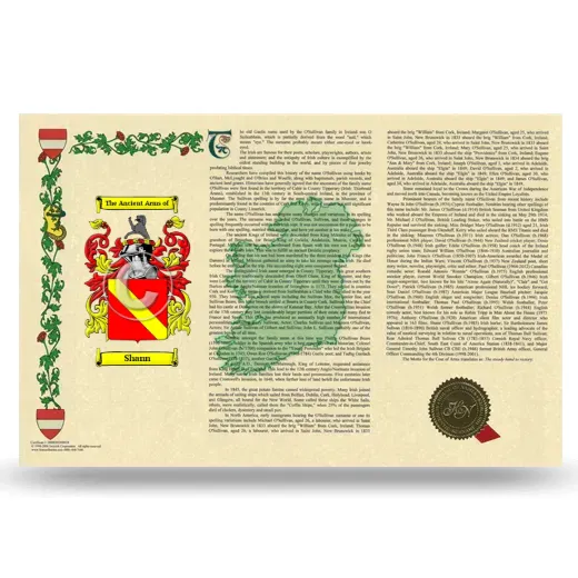 Shann Armorial History Landscape Style