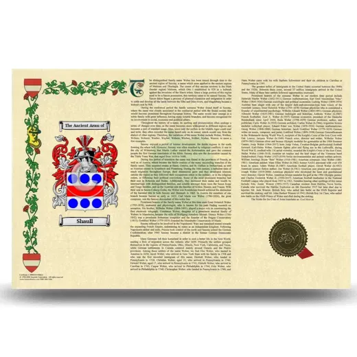 Shaull Armorial History Landscape Style