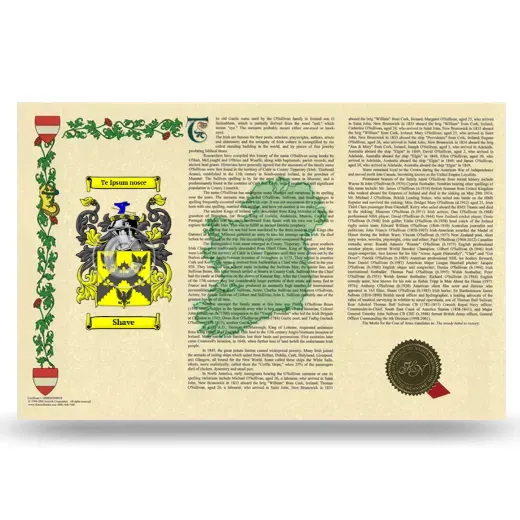 Shave Armorial History Landscape Style