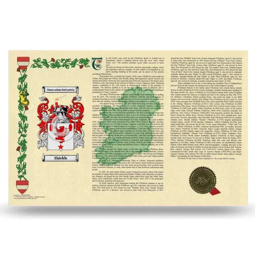 Shields Armorial History Landscape Style