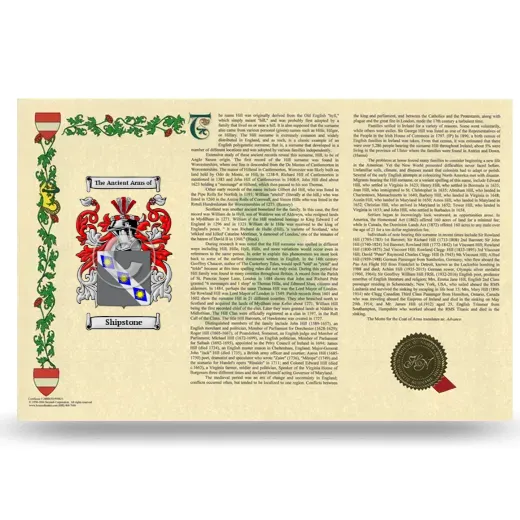 Shipstone Armorial History Landscape Style