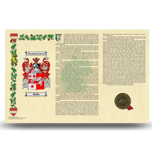 Shobe Armorial History Landscape Style